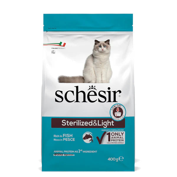 Schesir雪詩雅貓糧 : 魚肉絕育及體重控制貓糧1.5kg