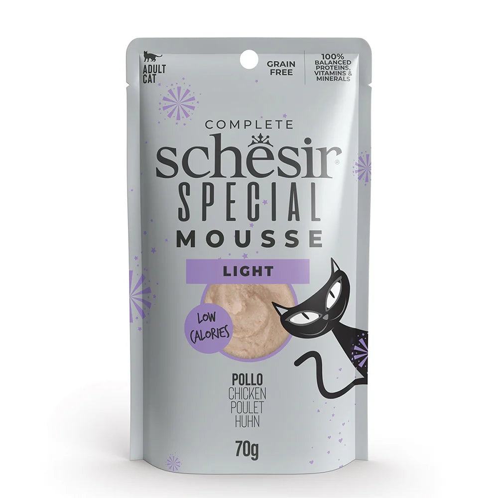 Schesir [最新系列 Special Mousse]  -控脂雞肉火雞慕絲主食包70g