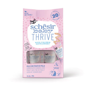 Schesir Baby Thrive - 雞肉雞肝幼貓成長補充零食20x8g