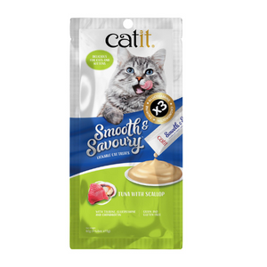 Catit Smooth & Savoury肉泥小食 [吞拿魚+扇貝]60g