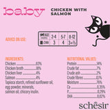 Schesir [最新系列BABY]  -雞肉三文魚[幼貓]主食罐70g