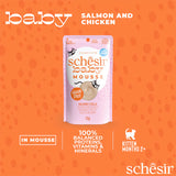 Schesir [最新系列BABY]  -雞肉三文魚[幼貓]慕斯主食包70g