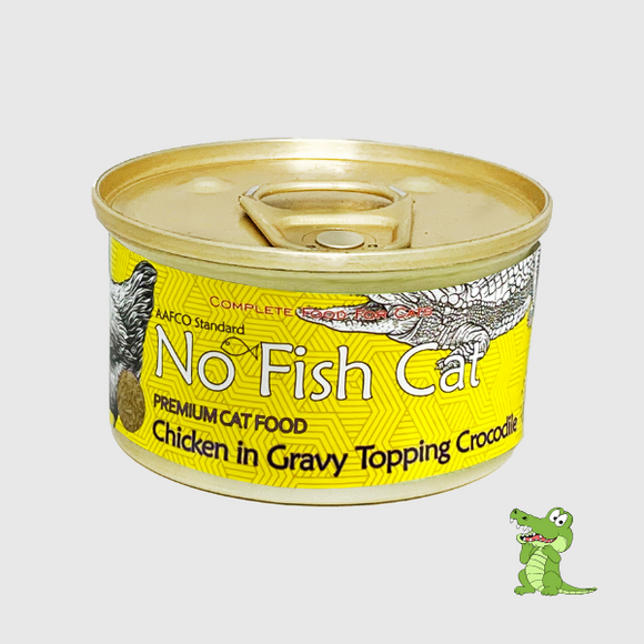 No Fish Cat 主食罐 - 益氣補腎鱷魚肉雞絲85g