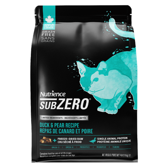 Nutrience SUBZERO 單一蛋白貓糧 -凍乾鮮鴨肉+梨10LB