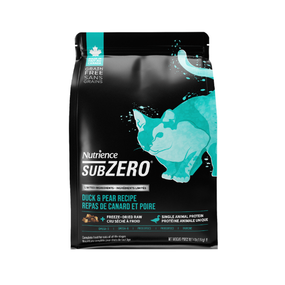 Nutrience SUBZERO 單一蛋白貓糧 -凍乾鮮鴨肉+梨4LB