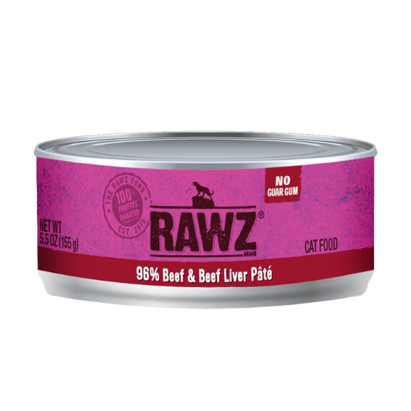 Rawz- 96%牛肉、牛肝全貓[肉醬]罐頭155g