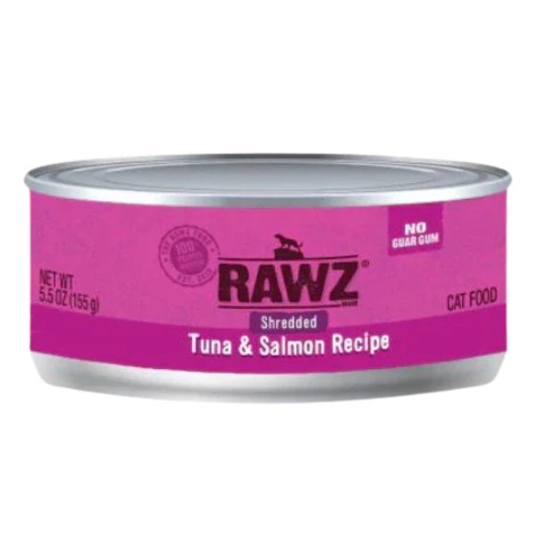 Rawz- 吞拿魚及三文魚[肉絲]貓罐頭155g