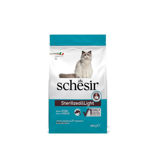 Schesir雪詩雅貓糧 : 魚肉絕育及體重控制貓糧400g