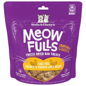 Stella & Chewy's MEOWFULLS [喵呼凍乾貓小食] -  雞肉 雞肝1.5Oz