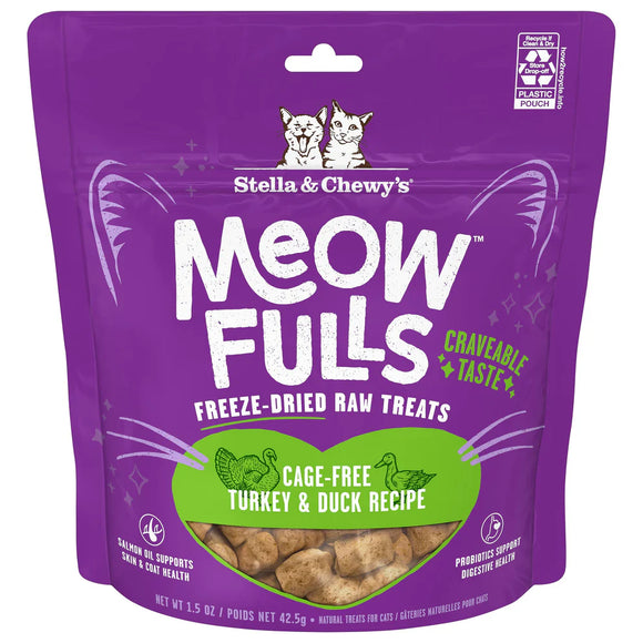 Stella & Chewy's MEOWFULLS [喵呼凍乾貓小食] -  火雞、鴨肉1.5Oz