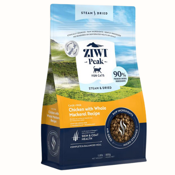 Ziwipeak Steam & Dried 微蒸風乾系列 -  放養雞+原條鯖魚 2.2Kg