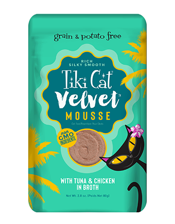 Tiki Cat Velvet Mousse 貓濕糧- 吞拿魚雞肉 [慕絲] 2.8Oz