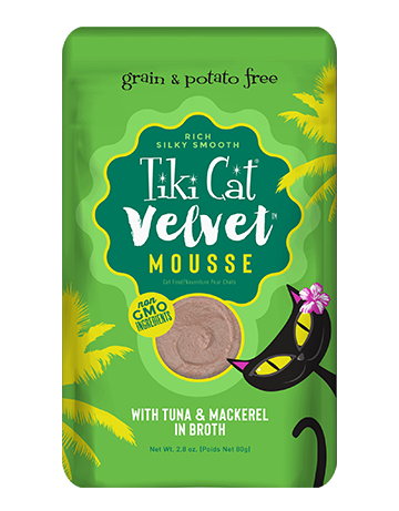 Tiki Cat Velvet Mousse 貓濕糧- 吞拿魚+鯖魚[慕絲] 2.8Oz